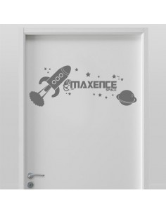 Sticker prénom personnalisé thème espace 2