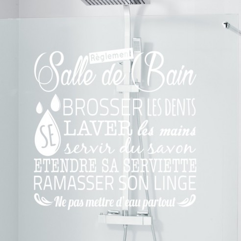 Règlement de la salle de bain