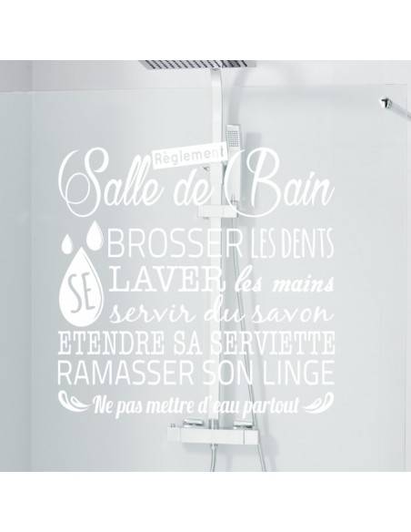 Règlement de la salle de bain