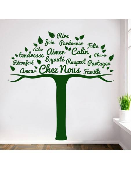 sticker mural arbre famille