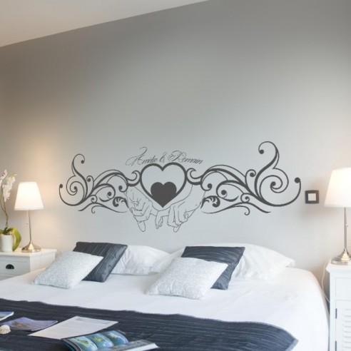 Stickers muraux tête de lit chambre