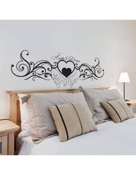 Décoration murale tête de lit avec prénoms perso - Stickers muraux