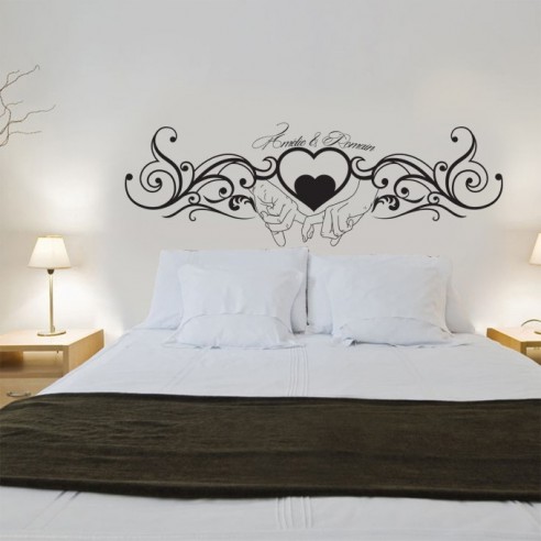 Sticker tête de lit prénom personnalisé