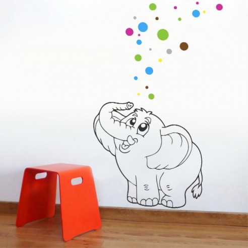 Sticker éléphant magique
