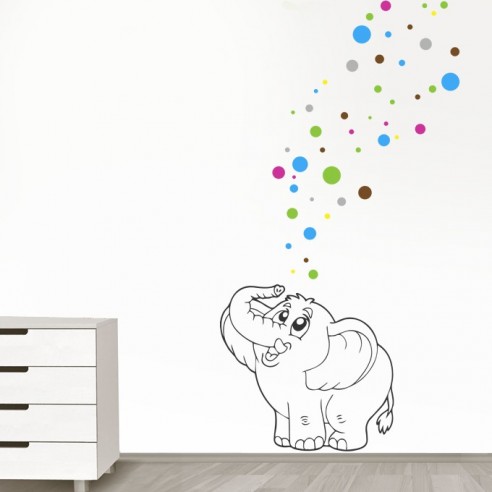 Sticker éléphant magique