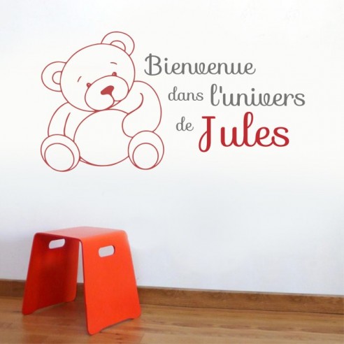 Sticker nounours personnalisé