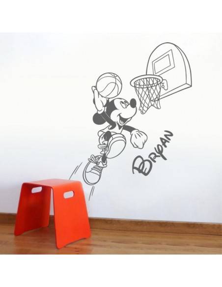Sticker Mickey basket personnalisé