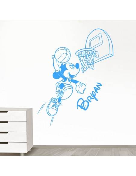 Sticker Mickey basket personnalisé