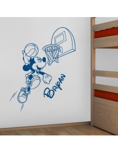 Sticker Mickey basket personnalisé 2
