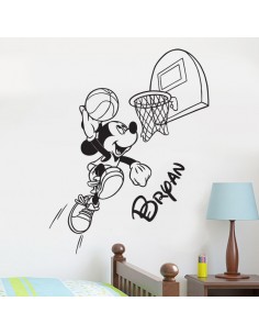 Sticker Mickey basket personnalisé