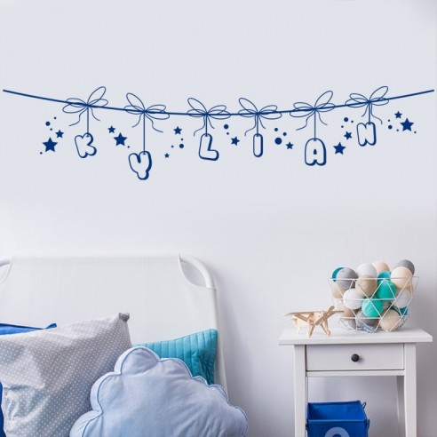 Sticker corde prénom personnalisé garçon