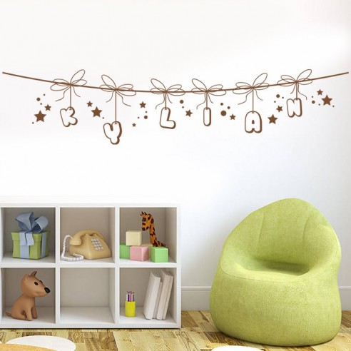 Sticker corde prénom personnalisé garçon