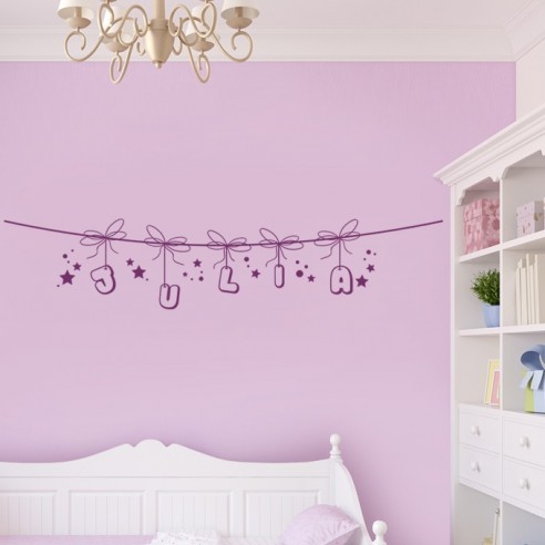 sticker corde prénom personnalisé fille