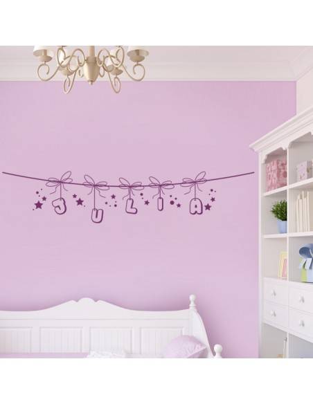 sticker corde prénom personnalisé fille