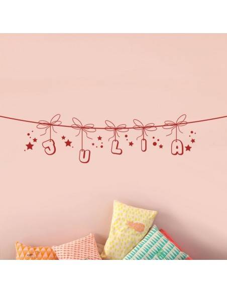 sticker corde prénom personnalisé fille