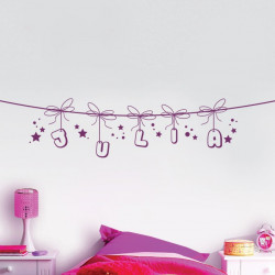 sticker corde prénom personnalisé fille