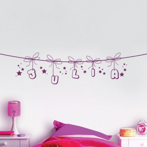 sticker corde prénom personnalisé fille