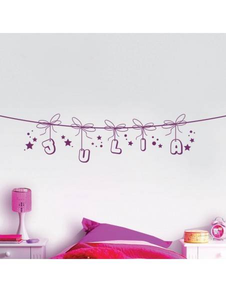 sticker corde prénom personnalisé fille