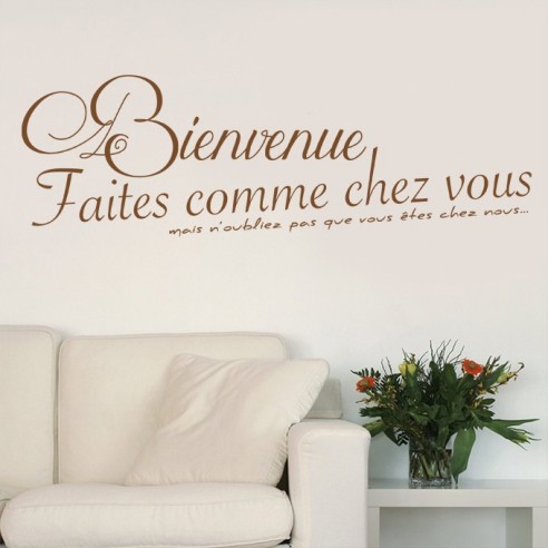 sticker bienvenue chez nous