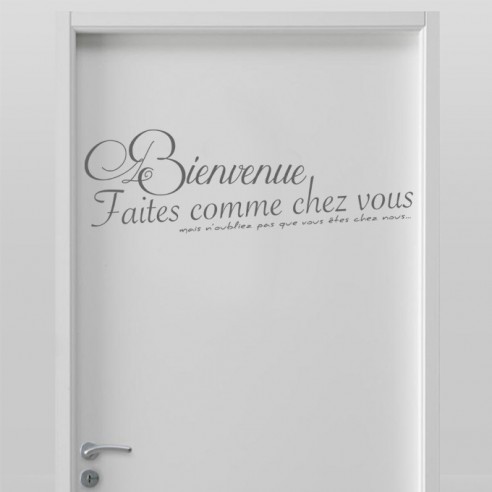 sticker bienvenue chez nous