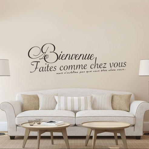 sticker bienvenue chez nous