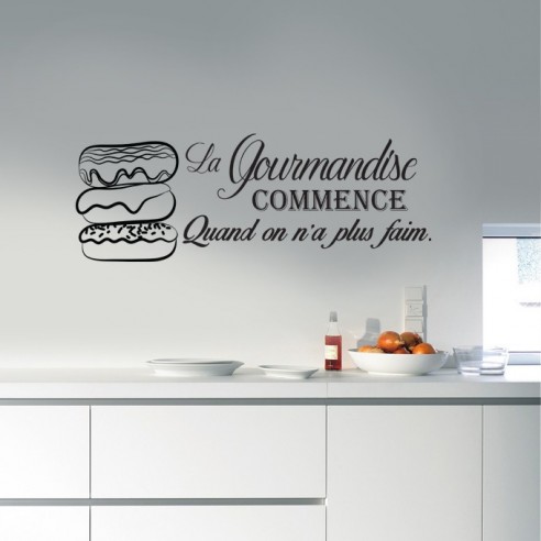Sticker la gourmandise commence quand on n'a plus faim