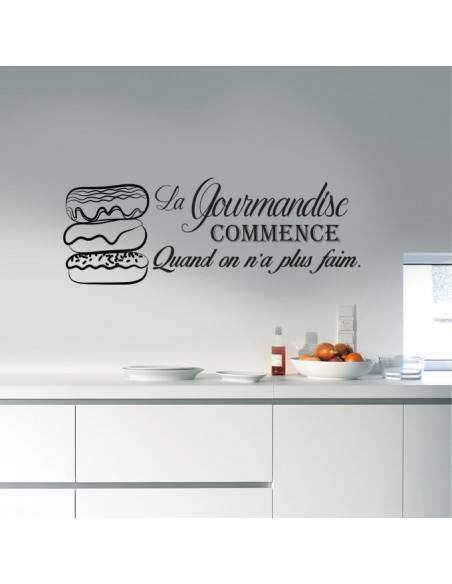 Sticker la gourmandise commence quand on n'a plus faim