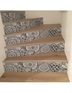 Stickers contremarches d'escaliers lignes déco