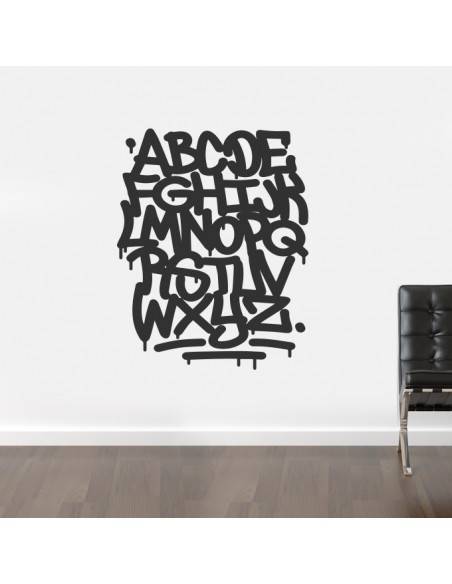 Sticker graffiti alphabet