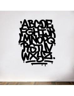 Sticker graffiti alphabet