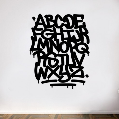 Sticker graffiti alphabet