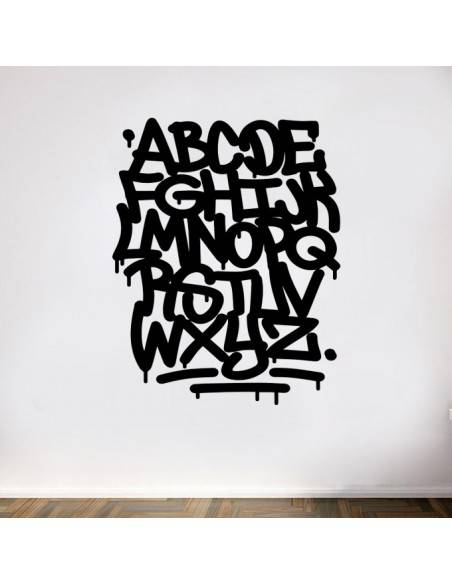 Sticker graffiti alphabet