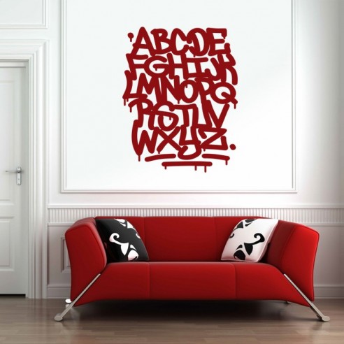 Sticker graffiti alphabet