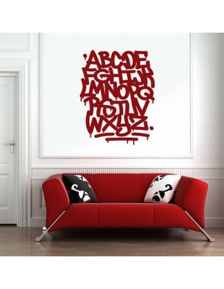 Sticker graffiti alphabet