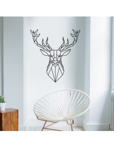 Sticker cerf design polygone 2