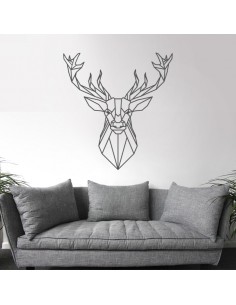 Sticker cerf design polygone