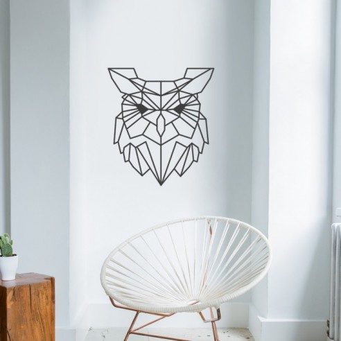 Sticker hibou design polygone