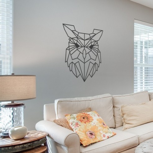 Sticker hibou design polygone