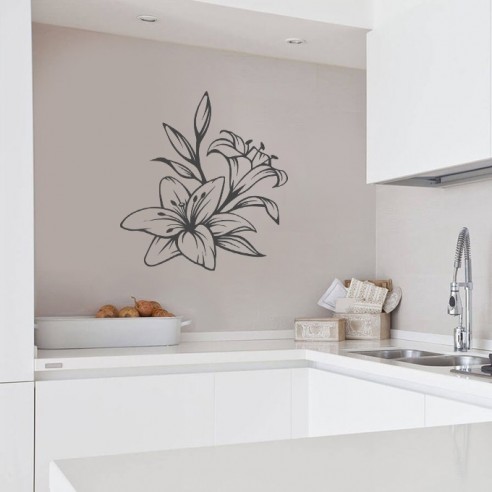 Sticker déco orchidée