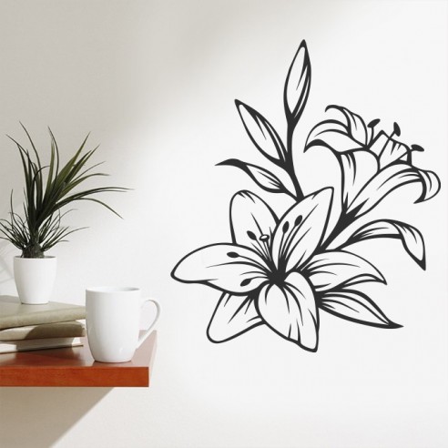 Sticker déco orchidée