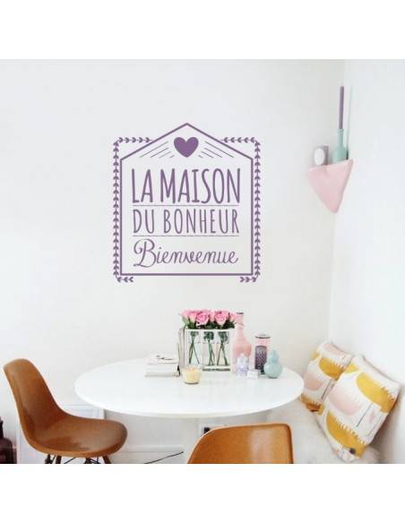 Stickers muraux la maison du bonheur
