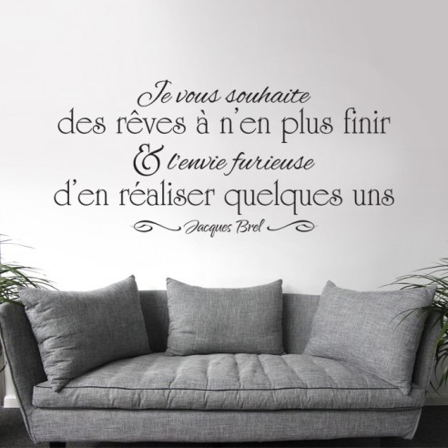 Sticker citation Jacques Brel