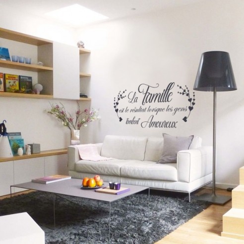 Sticker citation la famille c'est