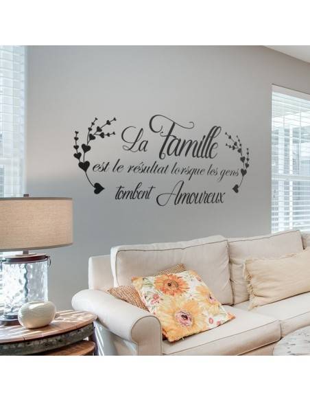 Sticker citation la famille c'est