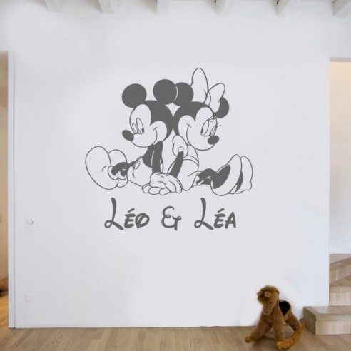 Sticker jumeaux avec prénoms