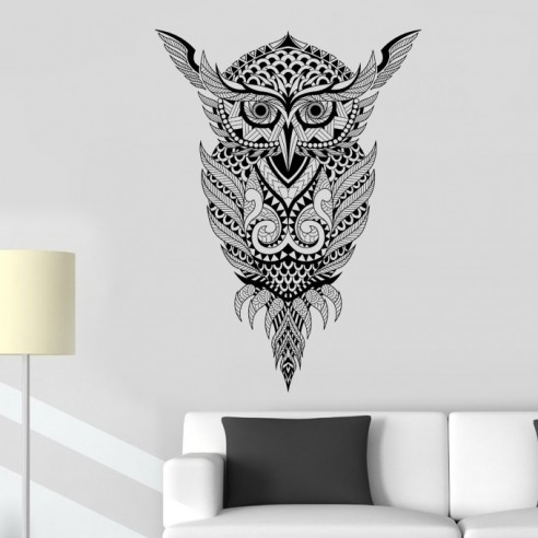 Sticker design hibou