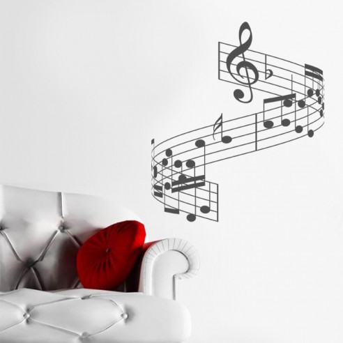 Sticker partition musique
