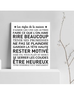 Tableau les règles de la maison 2