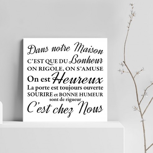 Tableau dans notre maison