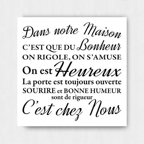 Tableau dans notre maison